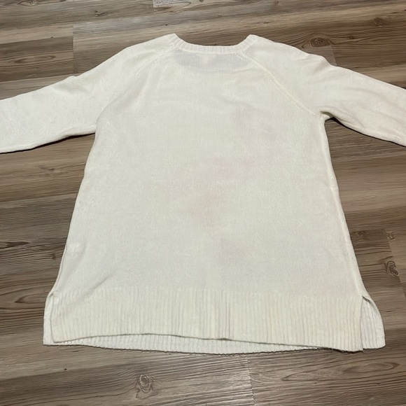 Lauren Conrad Sequined Flamingo Long Sleeve Crewneck Sweater Cream Womens M - Picture 4 of 11